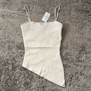 Windsor Elegant Cream Ribbed Women's Top